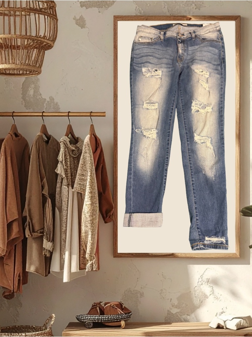 BOGO! KanCan Distressed Straight Leg Jeans